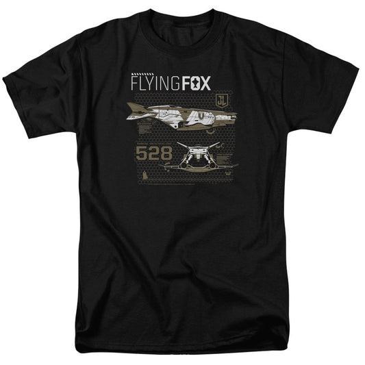 Justice League Movie Flying Fox Mens T Shirt Black Officially Licensed