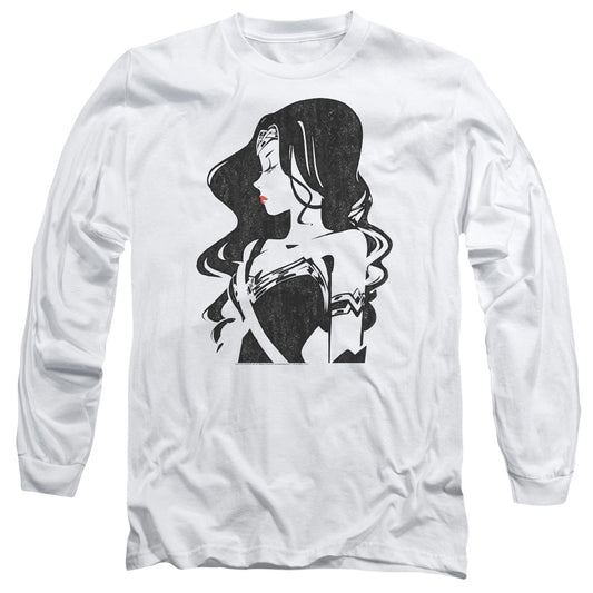 Justice League Movie Profile Mens Long Sleeve Shirt White Officially Licensed Officially Licensed