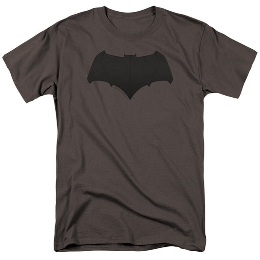 Justice League Movie Batman Logo Mens T Shirt Charcoal Officially Licensed