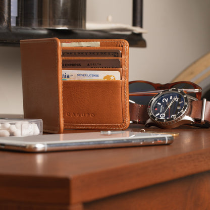 Large Billfold Wallet with RFID protection - Natural