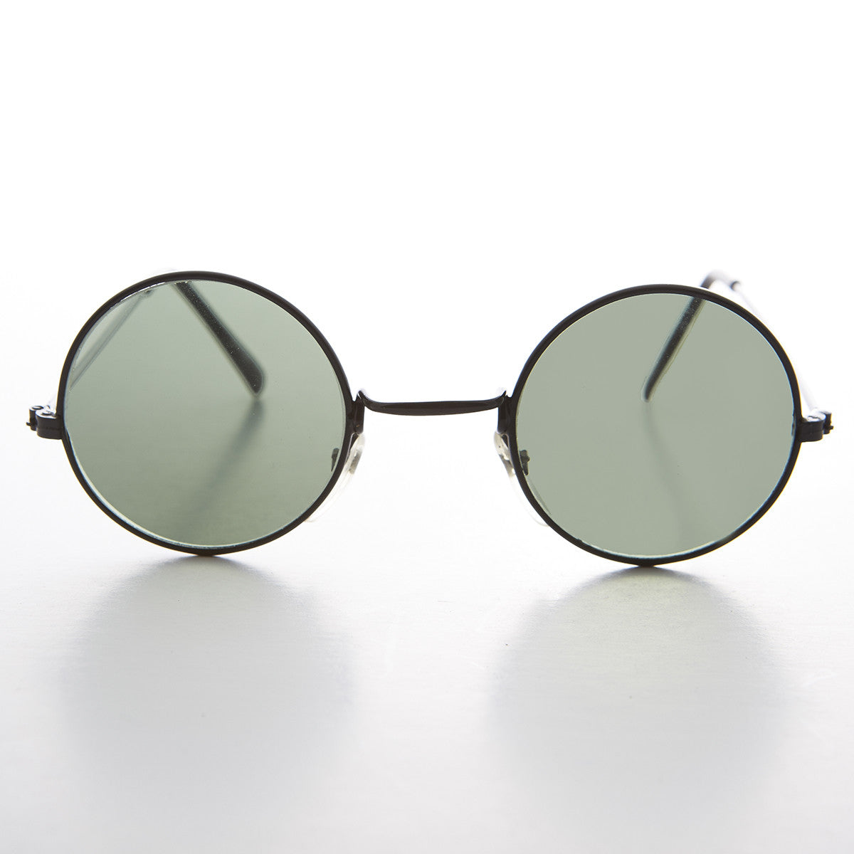 Round Hippie Vintage Sunglass with Glass Lens - Johnny