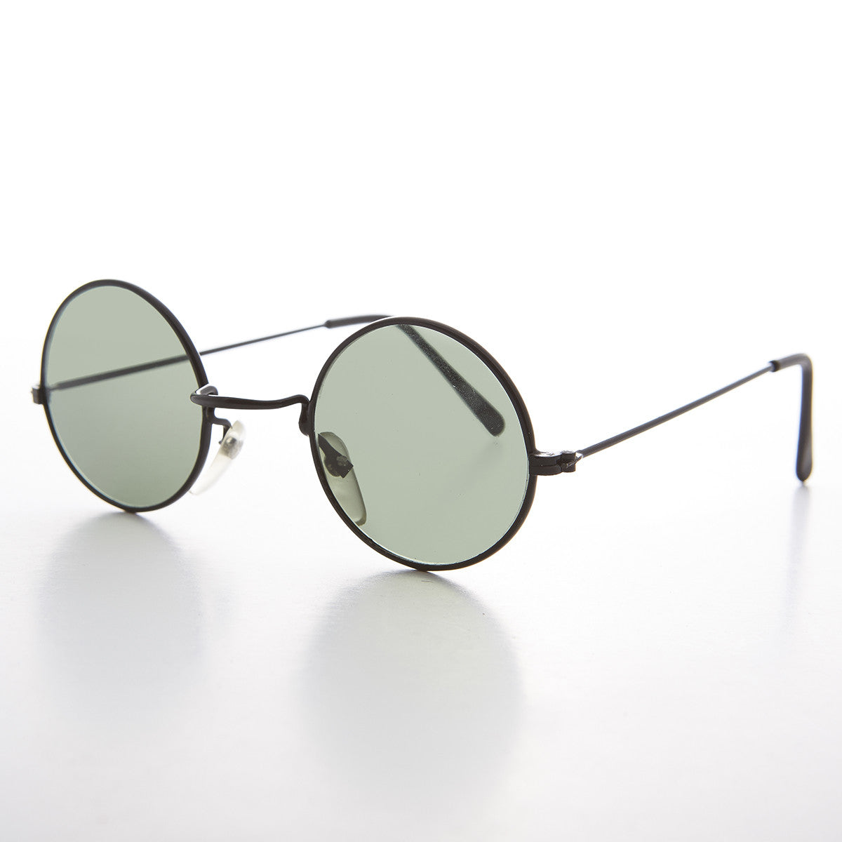 Round Hippie Vintage Sunglass with Glass Lens - Johnny