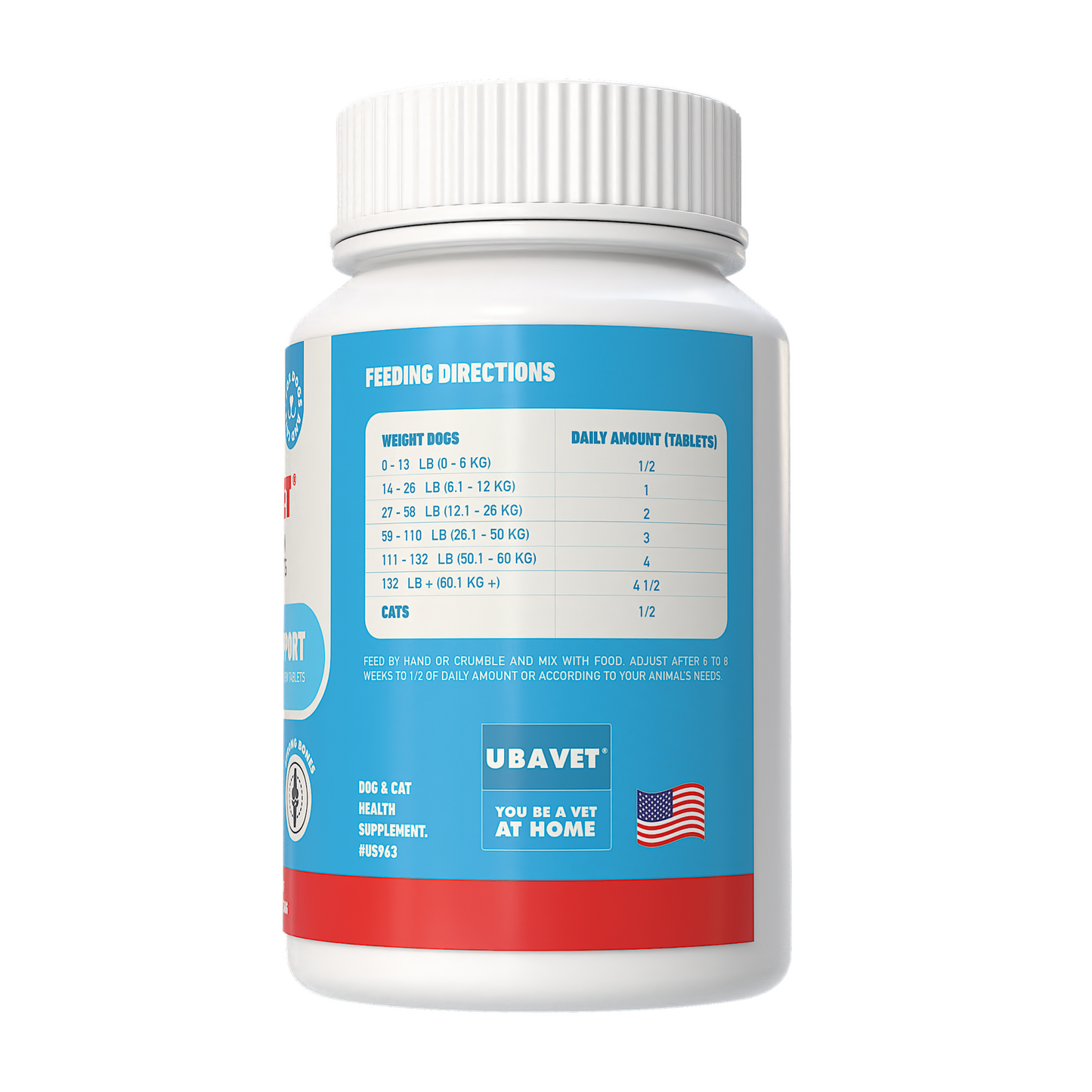 UBAVET Joint Support Advanced Joint Care Chew Tablets for Dogs & Cats