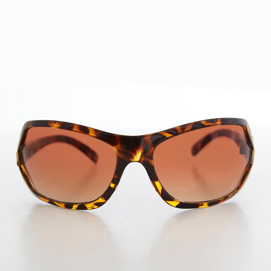 Curved Wrap Vintage Sunglasses - Joni