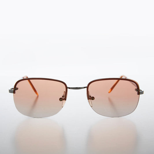 Color Tinted Rimless 90s Vintage Sunglass - June