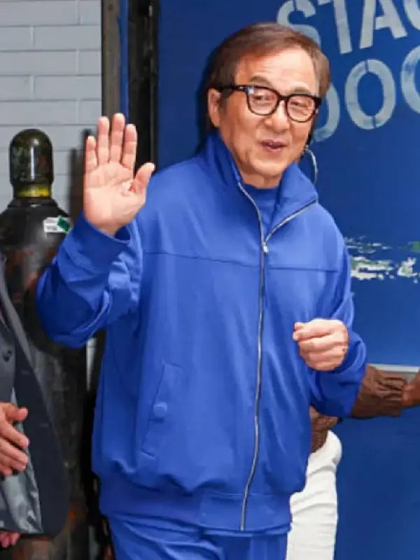 Jackie Chan NYC 2025 Blue Jacket