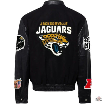 Jacksonville Jaguars Jeff Hamilton Wool and Leather Jacket