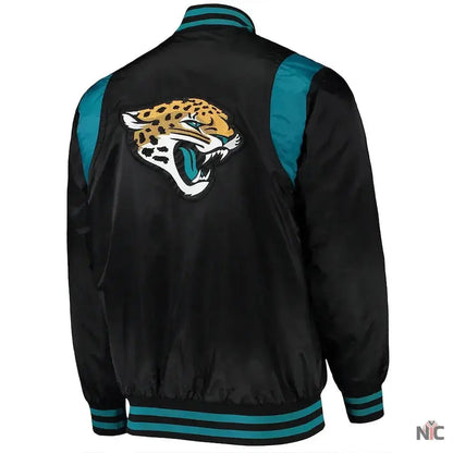 Jacksonville Jaguars Teal and Satin Jacket