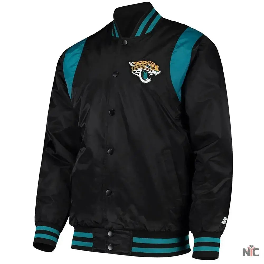 Jacksonville Jaguars Teal and Satin Jacket