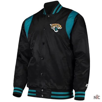 Jacksonville Jaguars Teal and Satin Jacket