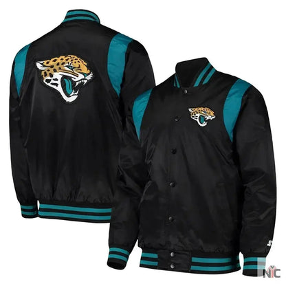 Jacksonville Jaguars Teal and Satin Jacket