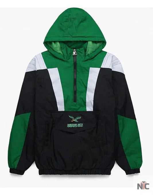 Jason Kelce New Heights Podcast Eagles Starter Jacket
