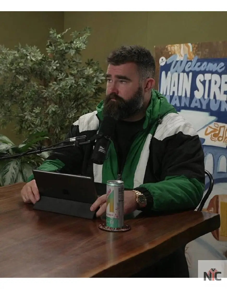 Jason Kelce New Heights Podcast Eagles Starter Jacket