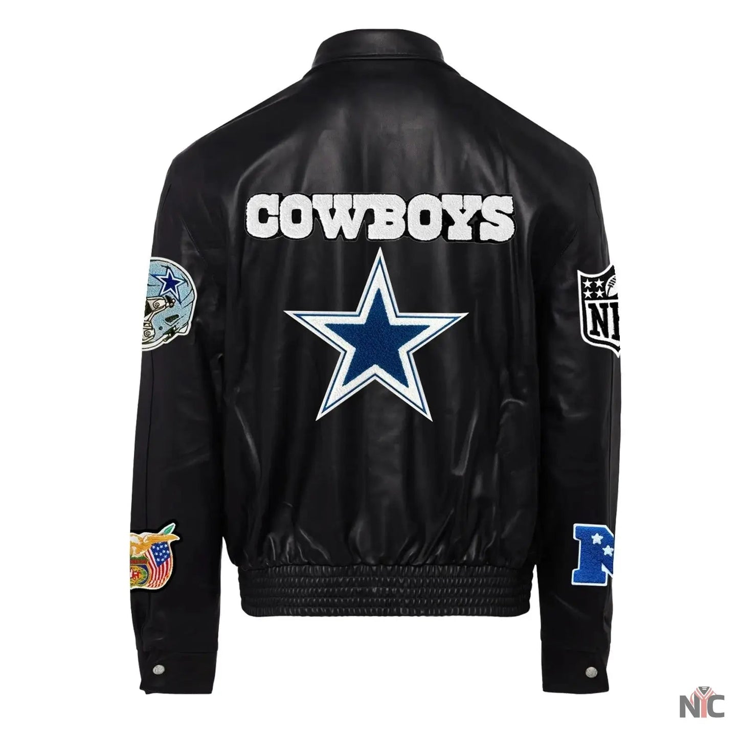 Jeff Hamilton Dallas Cowboys Full Black Leather Jacket