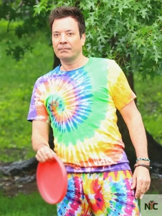 Jimmy Fallon Rainbow Tie Dye Shirt