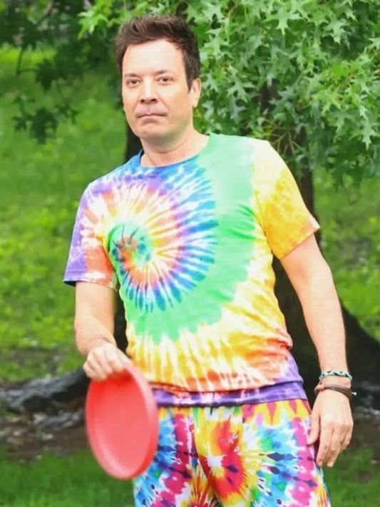 Jimmy Fallon Rainbow Tie Dye Shirt