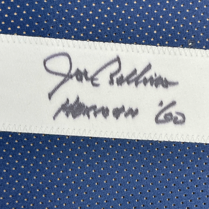 Framed Autographed/Signed Joe Bellino 35x39 Navy Blue College Football Jersey JSA COA