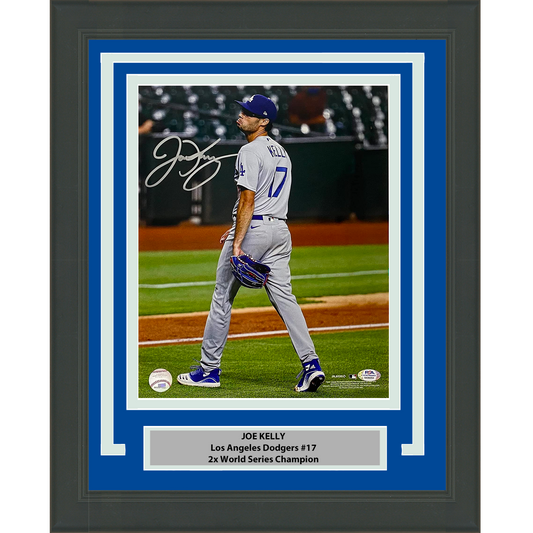 Framed Autographed/Signed Joe Kelly Pouty Face Los Angeles LA Dodgers 11x14 Baseball Photo PSA/DNA COA