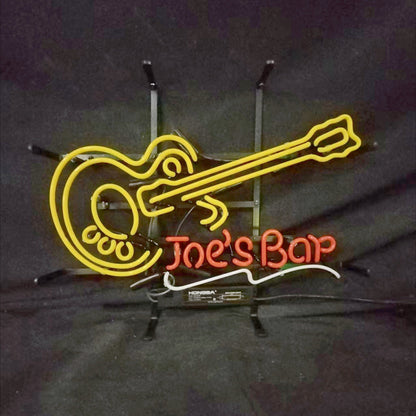 Joe's Bar Guitar Neon Signs Light