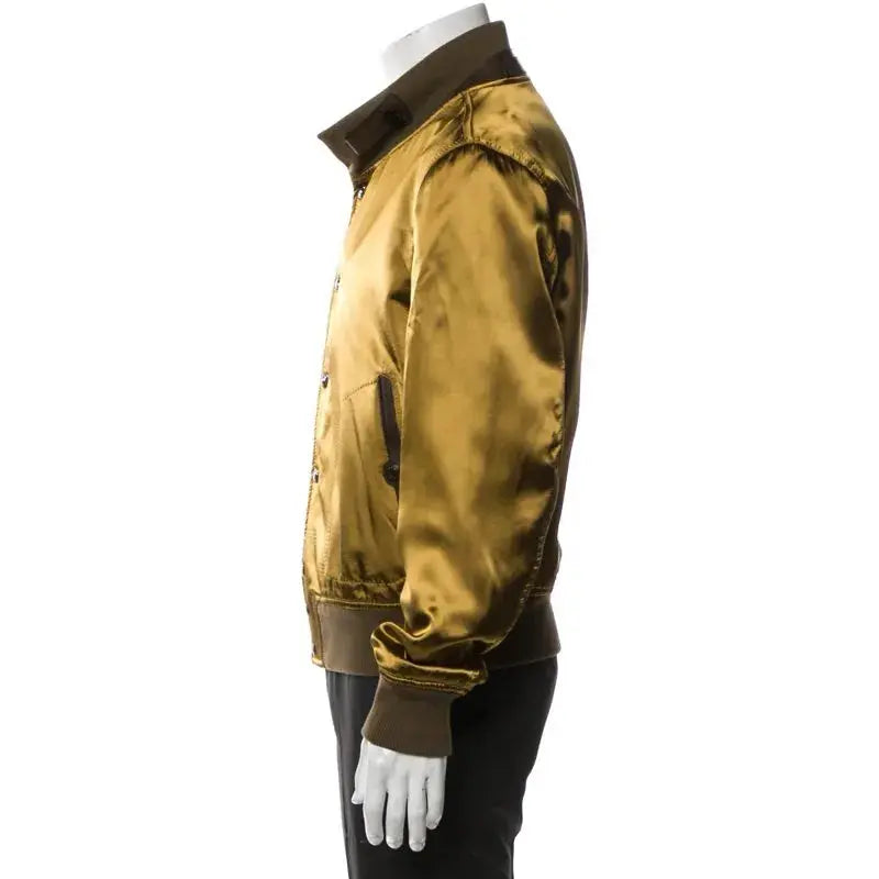 John Legend The Voice Olive Silk Bomber Jacket
