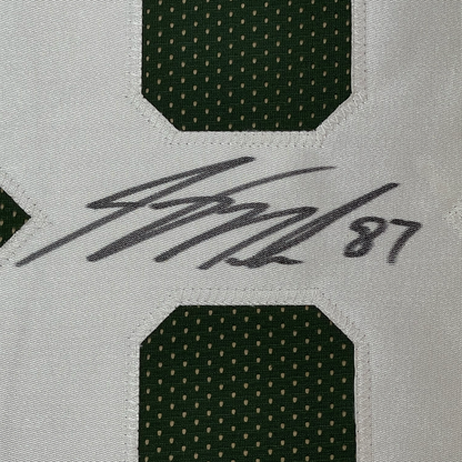 Framed Autographed/Signed Jordy Nelson 35x39 Green Bay Green Football Jersey JSA COA