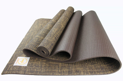 Jute Premium Eco Yoga Mat + Foot Massager (7.5cm x 17.5cm)