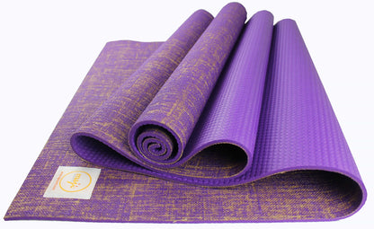 Jute Premium Eco Yoga Mat + Foot Massager (7.5cm x 17.5cm)