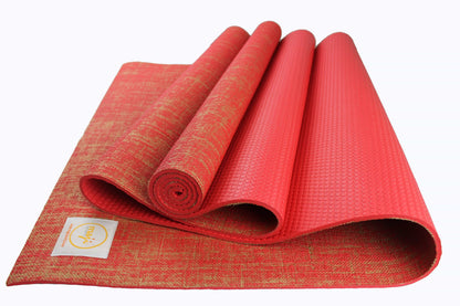 Jute Premium Eco Yoga Mat + Foot Massager (7.5cm x 17.5cm)