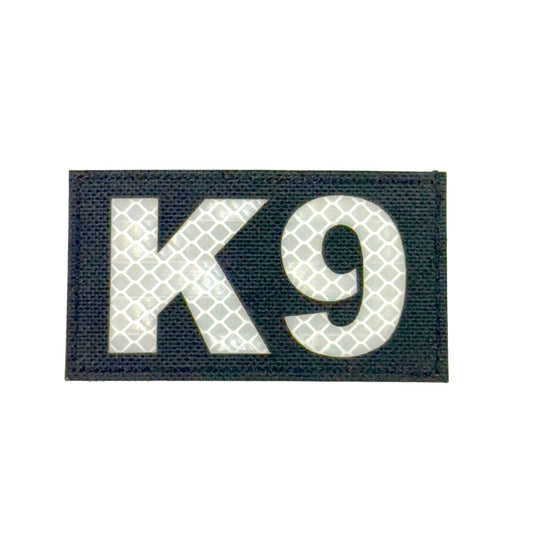 K9 Laser Cut Reflective Morale Patch in Black