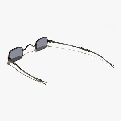 Tiny Rectangular Spectacle Sunglass with Sliding Temples - Kane