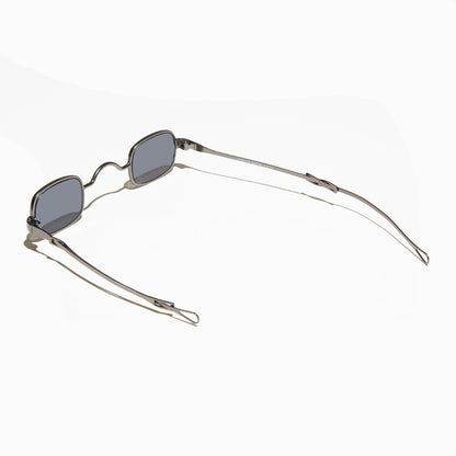 Tiny Rectangular Spectacle Sunglass with Sliding Temples - Kane