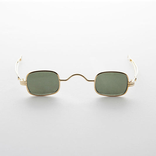 Small Square Spectacle Sunglass with Sliding Adjustable Temples