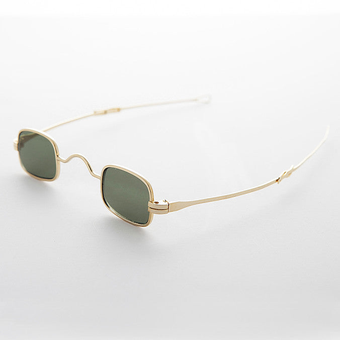 Small Square Spectacle Sunglass with Sliding Adjustable Temples