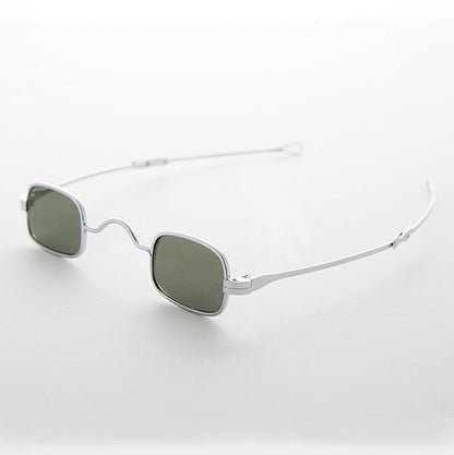 Small Square Spectacle Sunglass with Sliding Adjustable Temples