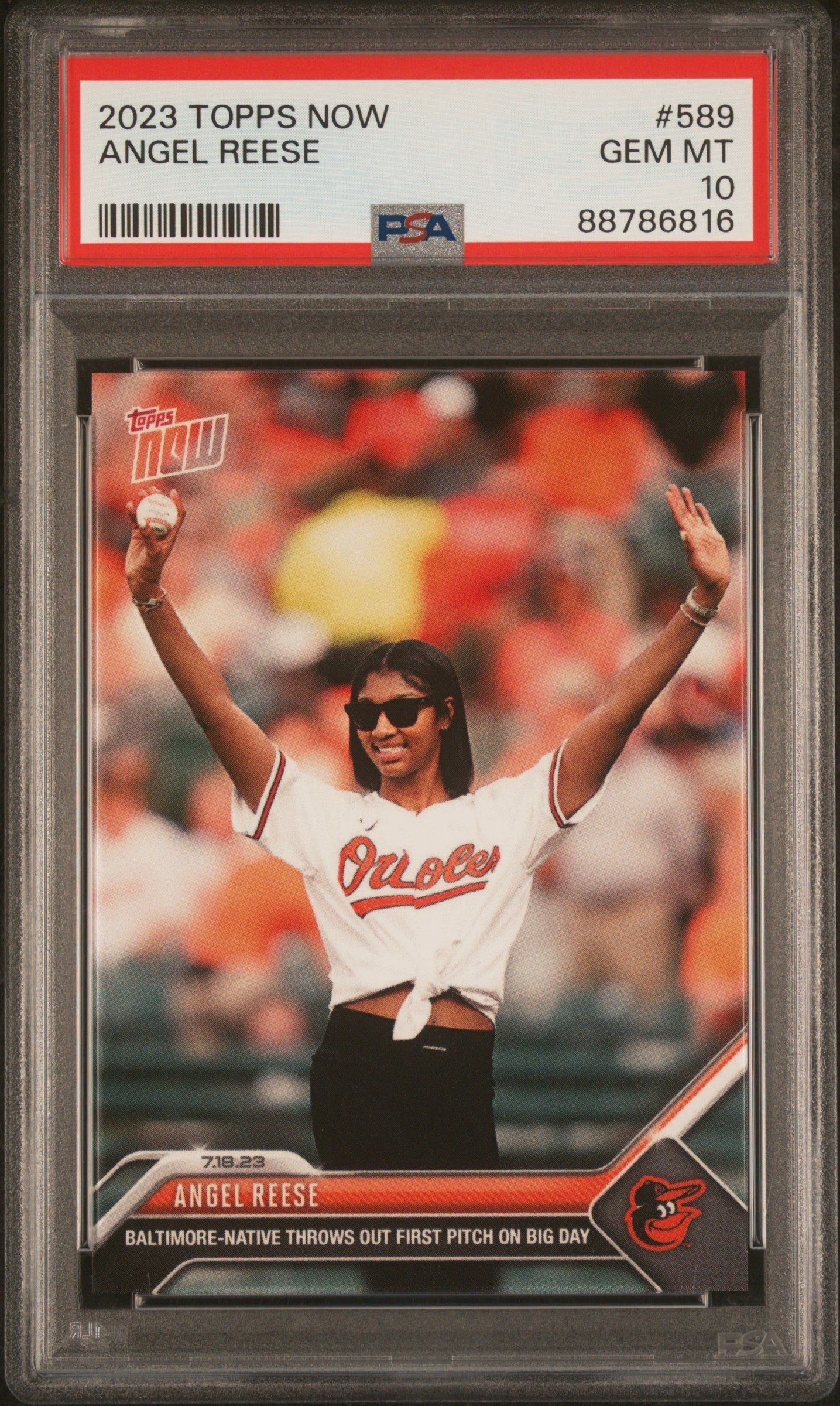 Graded 2023 Topps Now Angel Reese #589 Rookie RC Basketball Card PSA 10 Gem Mint