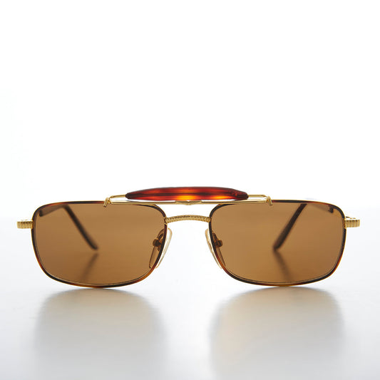 Gold 90s Vintage Pilot Sunglass - Kit