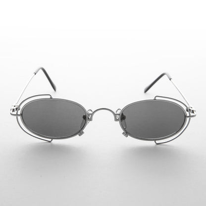 Tiny Oval 90s Metal Vintage Sunglasses - Klaus