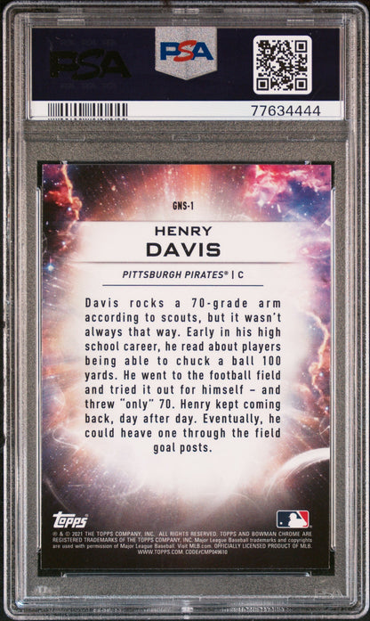 Graded 2021 Topps Bowman Draft Henry Davis #GNS1 Rookie RC Baseball Card PSA 10 Gem Mint