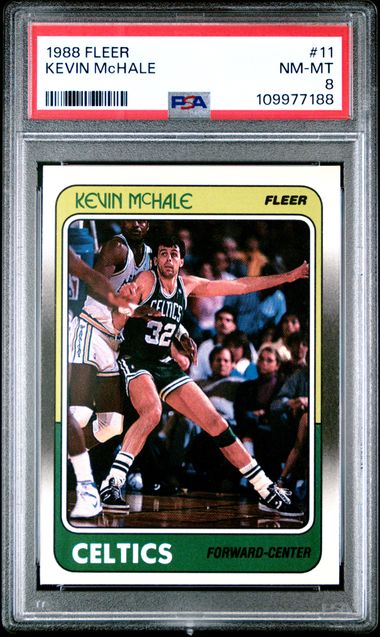 Graded 1988 Fleer Kevin McHale #11 Basketball Card PSA 8 NM-MT
