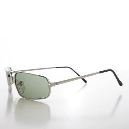 Skinny Sporty Curved Vintage Aviator Sunglass - Kobe