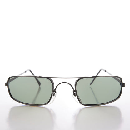 Skinny Sporty Curved Vintage Aviator Sunglass - Kobe