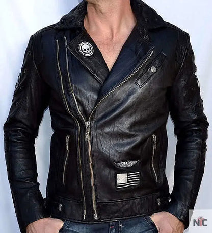 КОЖАНАЯ КУРТКА AFFLICTION AMERICAN REBORN JACKET