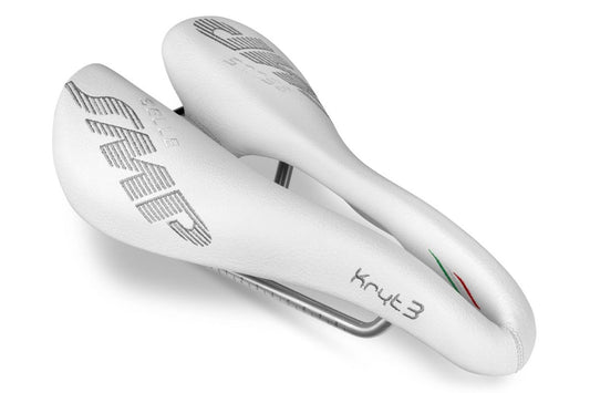 Selle SMP KRYT3 Criterium Saddle with Carbon Rails (White)