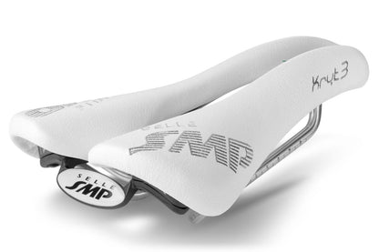 Selle SMP KRYT3 Criterium Saddle with Carbon Rails (White)