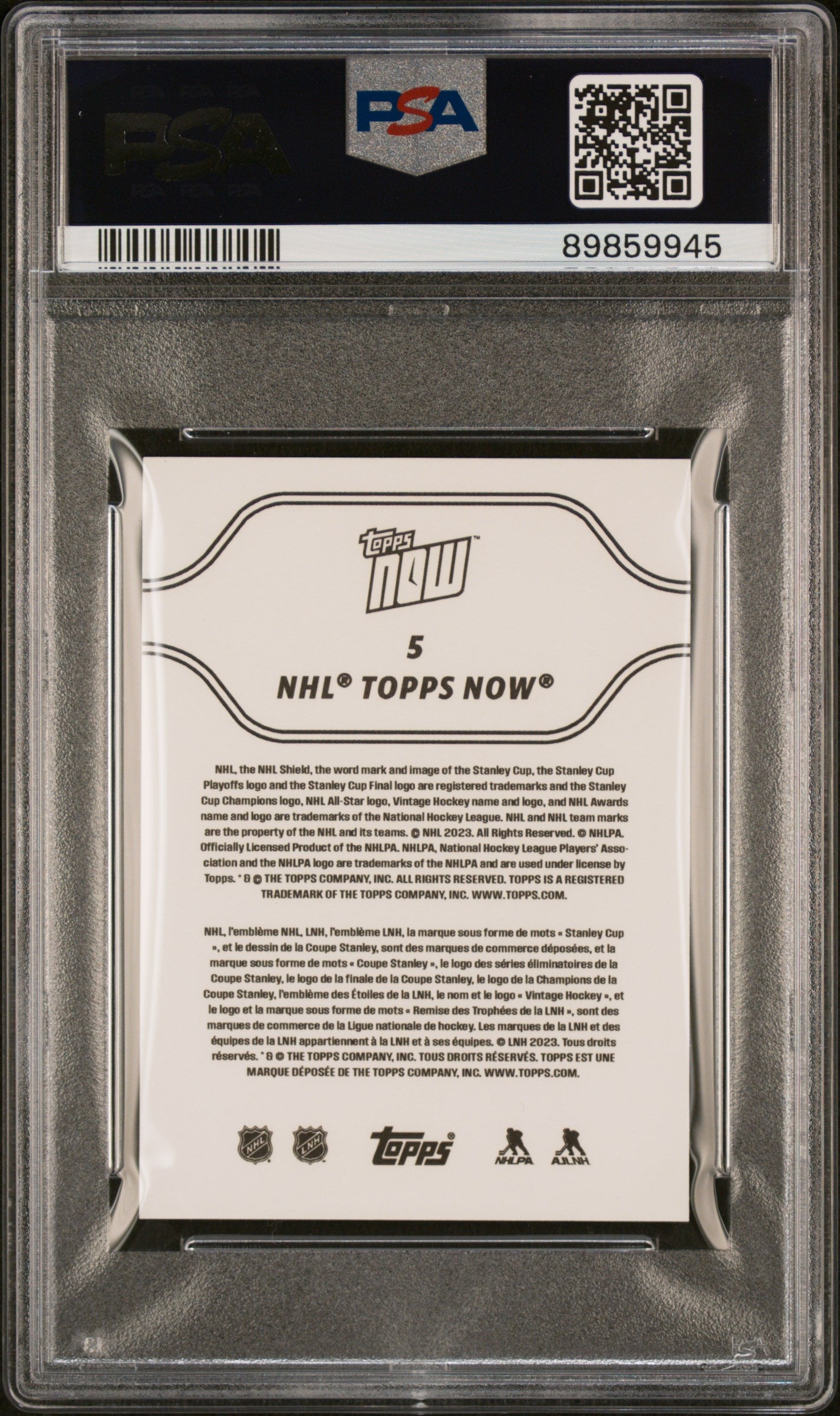 Graded 2023 Topps Now NHL Connor Bedard #5 Stickers Rookie RC Hockey Card PSA 9 Mint