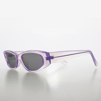 Edgy Rectangular Iridescent Vintage Sunglass - Kaile