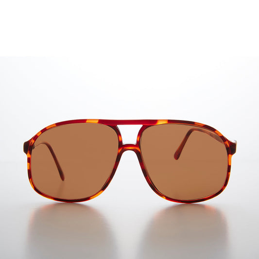 Large Square Polarized 80s Aviator Sunglass - Kyoto
