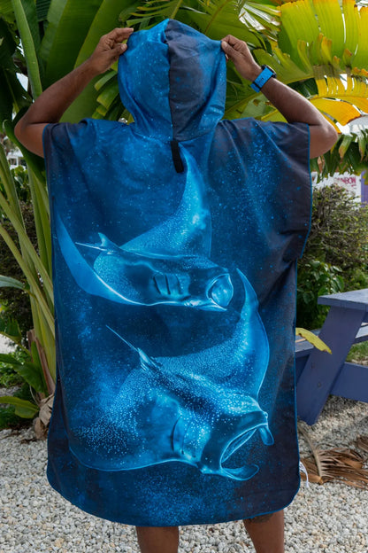 Kukui Kai - Manta Ray Towel Poncho (Max)