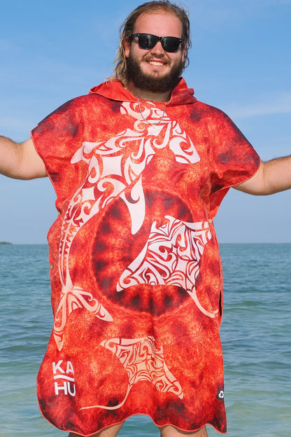 Lahui - Hawaiian Tribal Towel Poncho (Max)