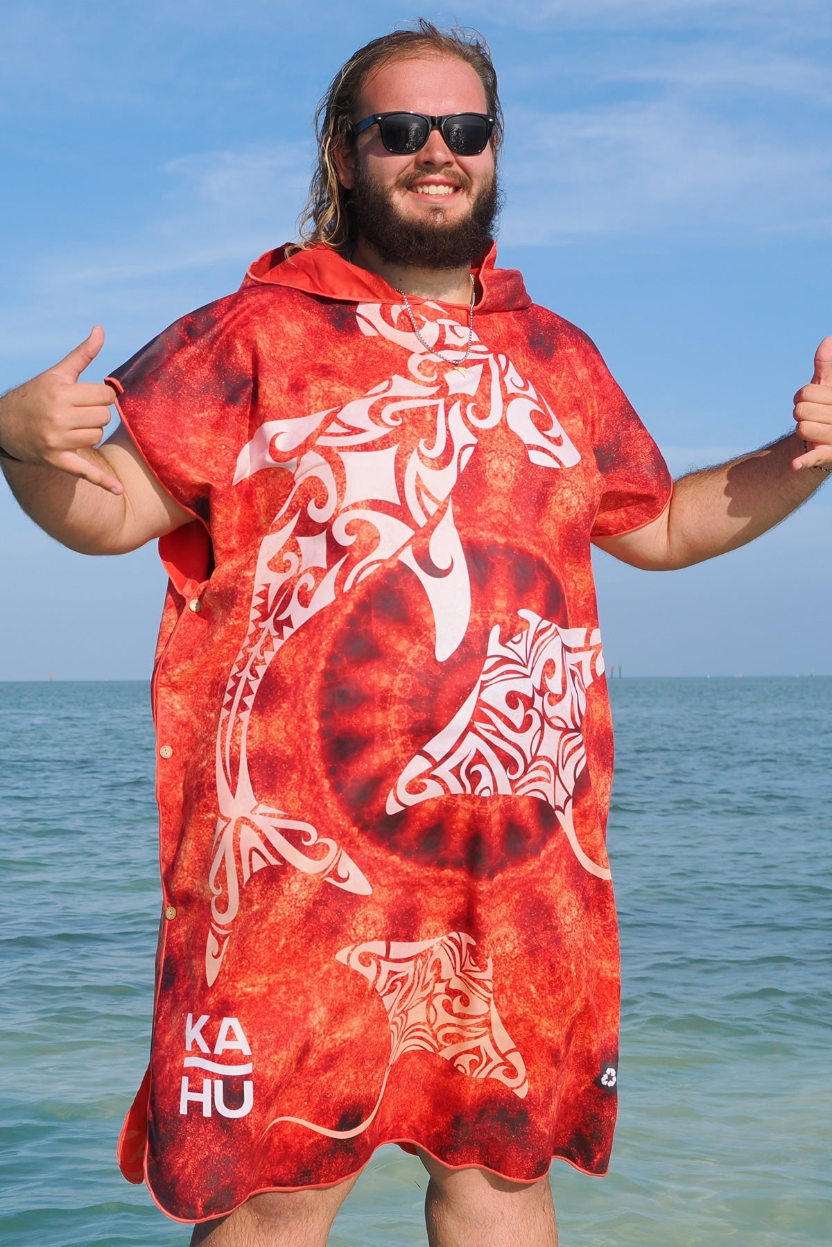 Lahui - Hawaiian Tribal Towel Poncho (Max)